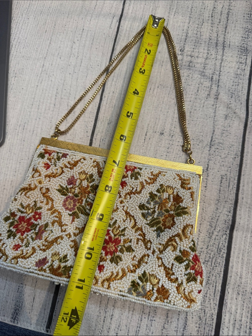Vintage Glass Beaded Purse - Image 5