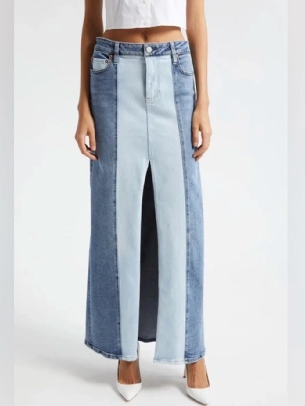 Alice + Olivia Rye Denim Maxi Skirt - 29 🌟 - Image 2