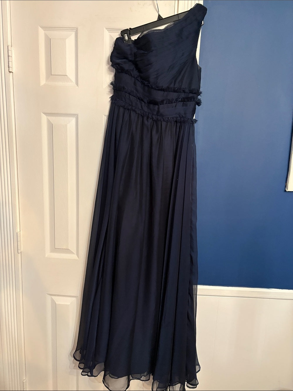 Monique Lhuillier One-Shoulder Long Dress - size 2 - Image 5