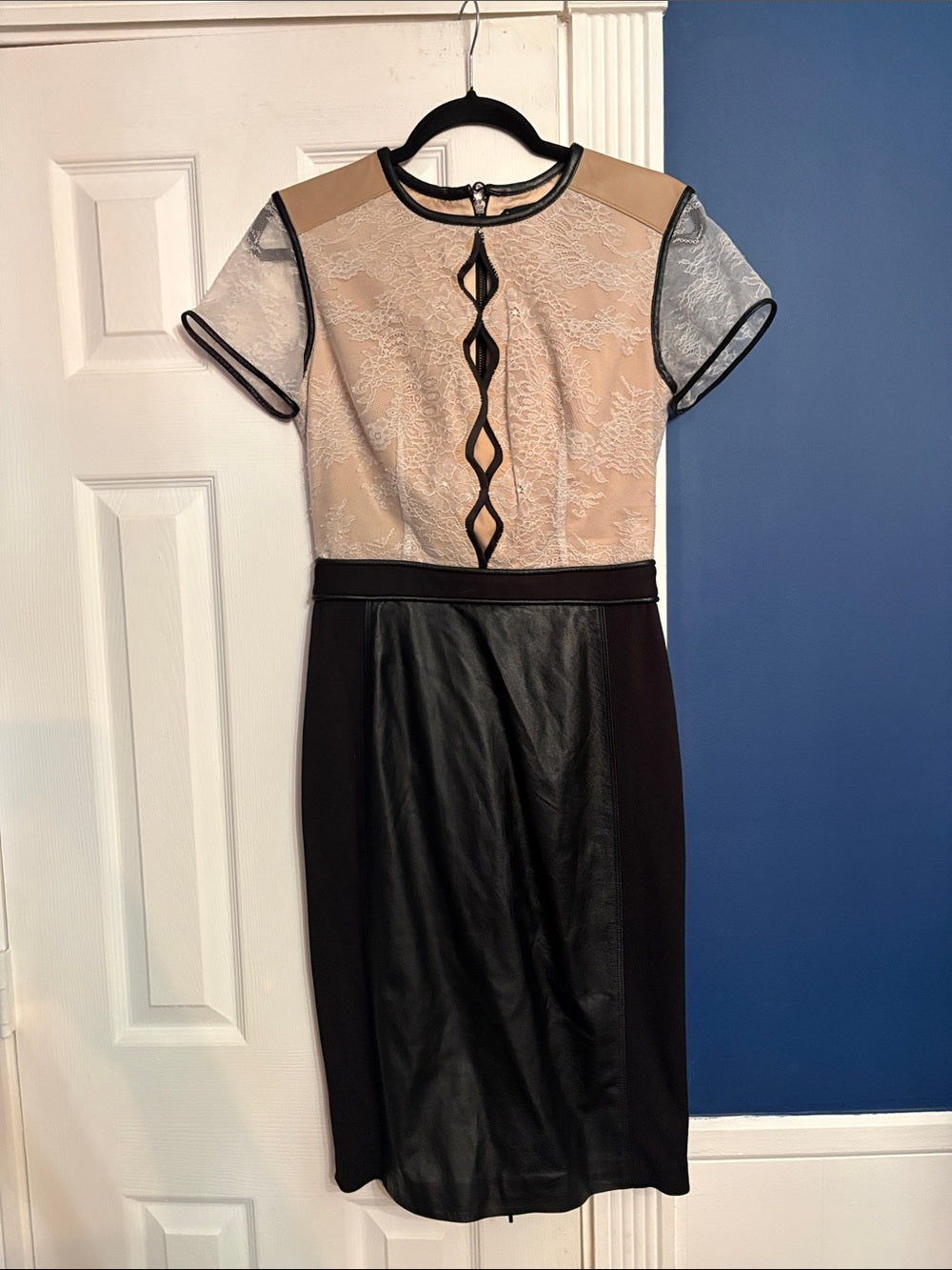 Catherine Deane lace & leather Midi Dress - size small 🌟 - Image 3