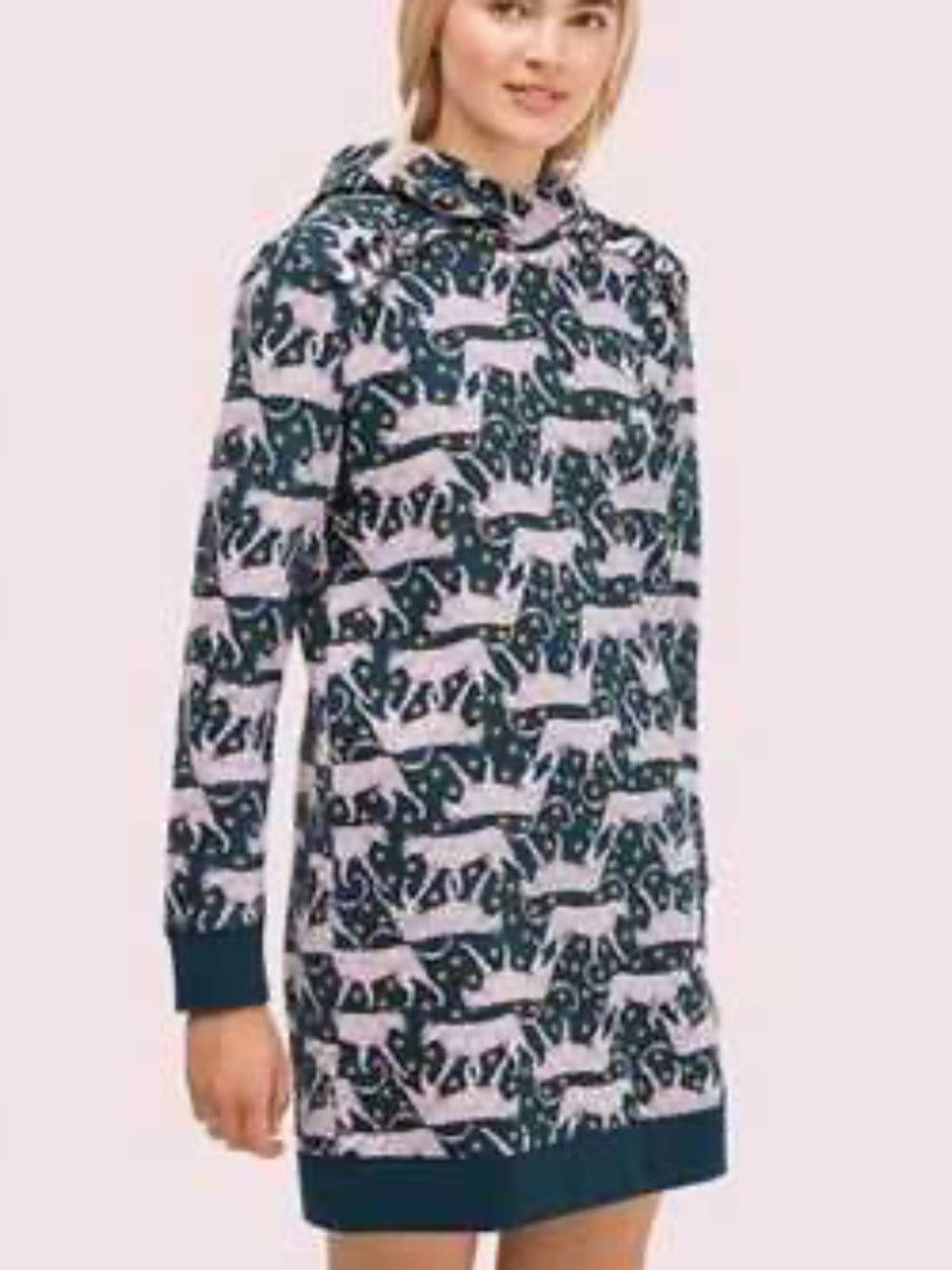 Kate Spade Dotted Panther Print sweater dress - size small
