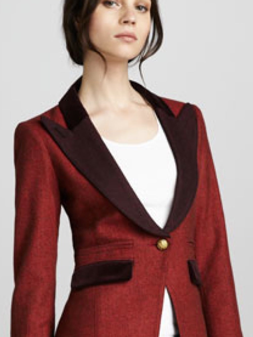 Smythe Velvet-Trimmed Lapel Blazer - 8 🌟 - Image 1