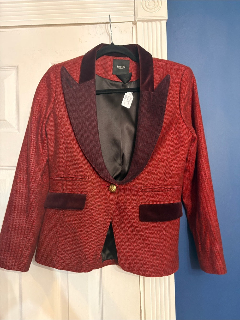 Smythe Velvet-Trimmed Lapel Blazer - 8 🌟 - Image 4