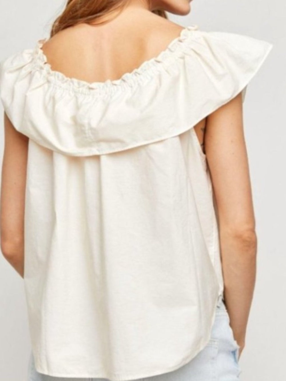 Free People Far Out Ruffle Poplin Top - size XS 🌟 - Image 4