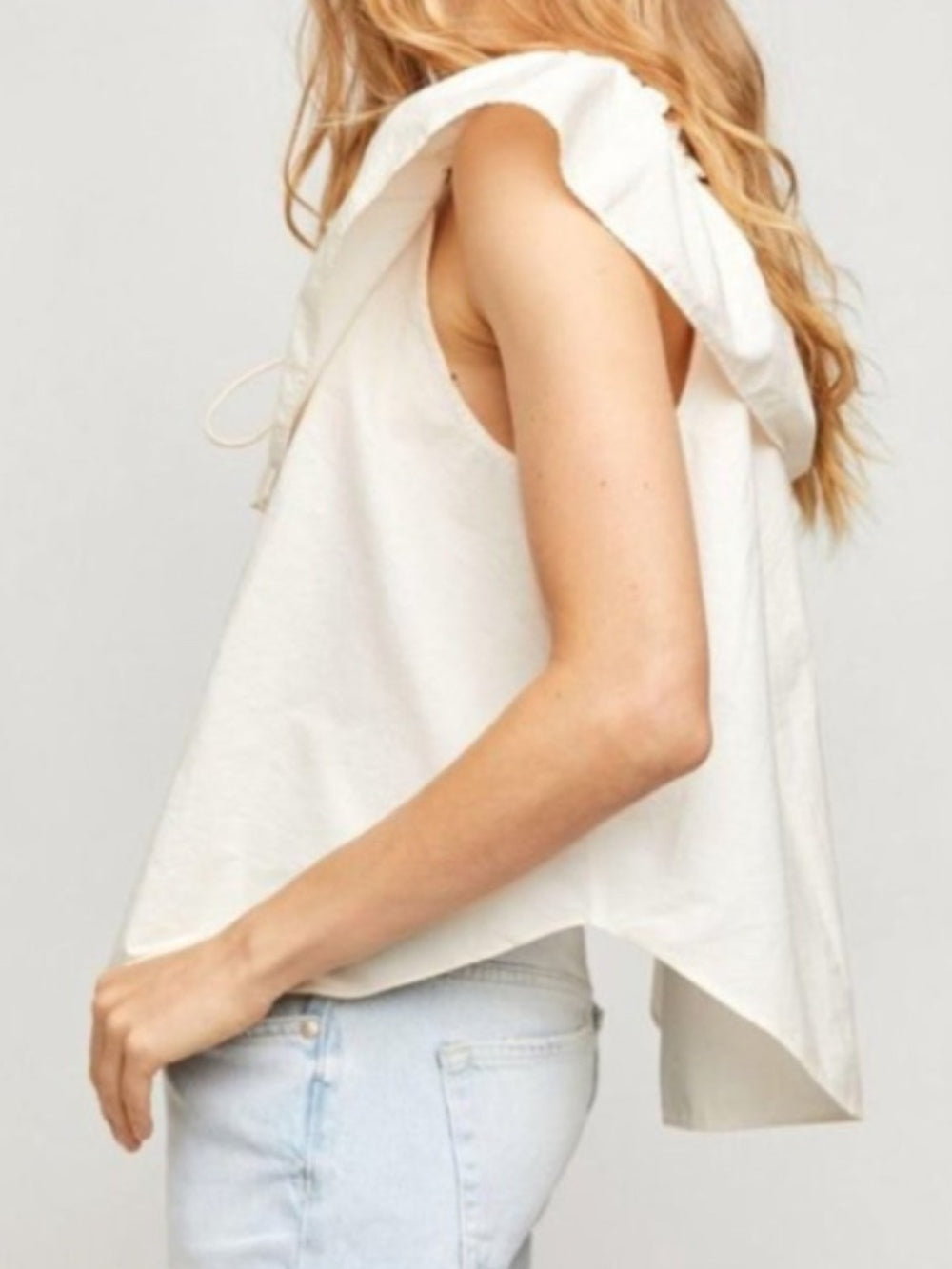 Free People Far Out Ruffle Poplin Top - size XS 🌟 - Image 3