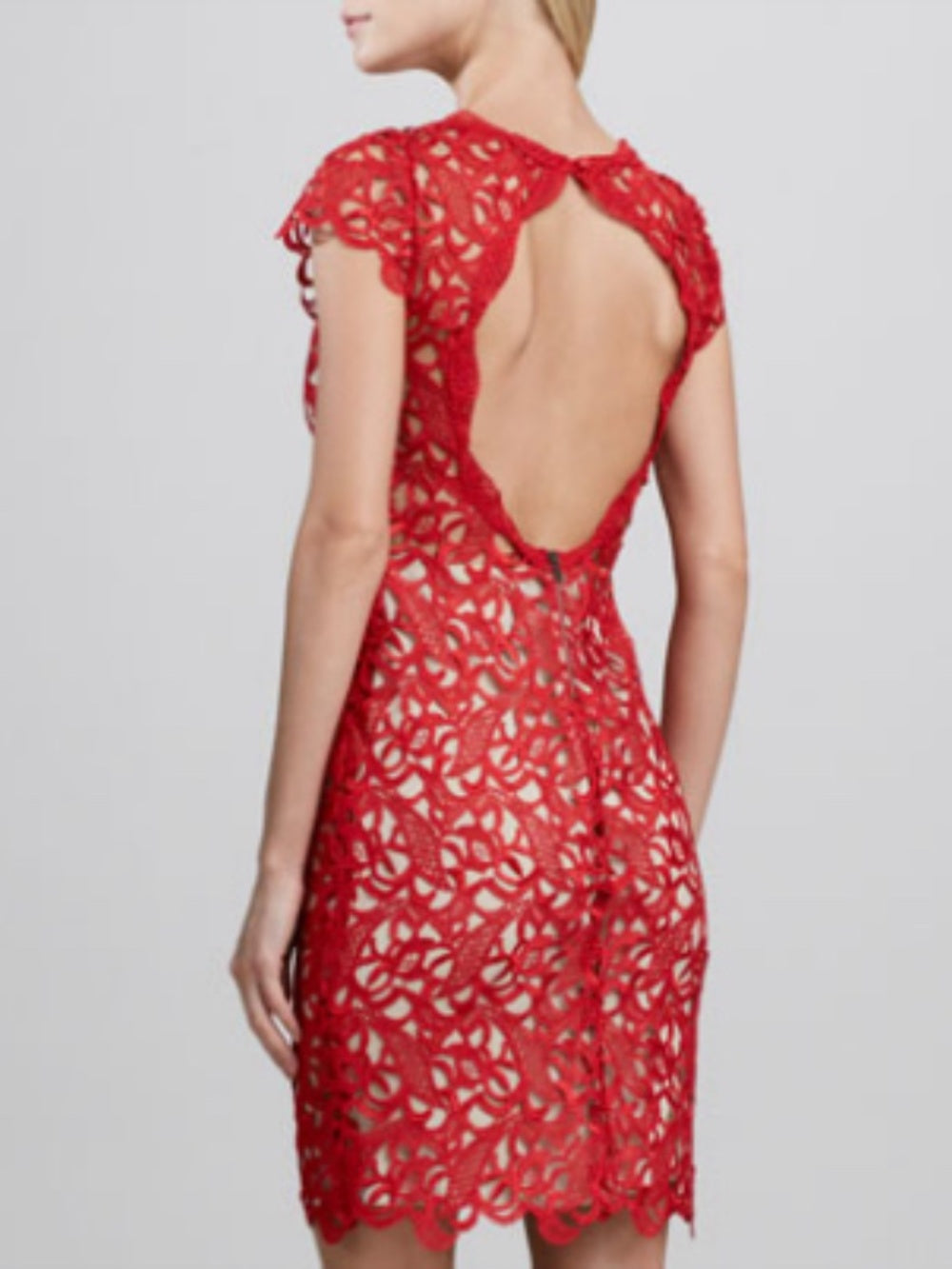 NWT Alice + Olivia Lace Red Dress - 4 🌟 - Image 1