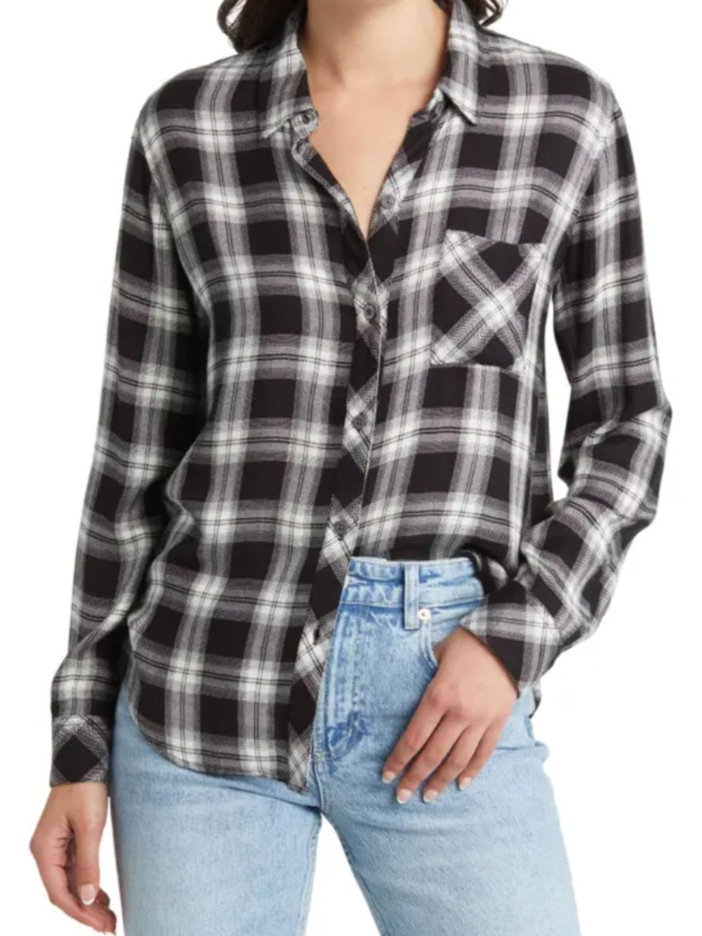 Rails Hunter Plaid Shirt In Midnight Snow - size M 🌟 - Image 2