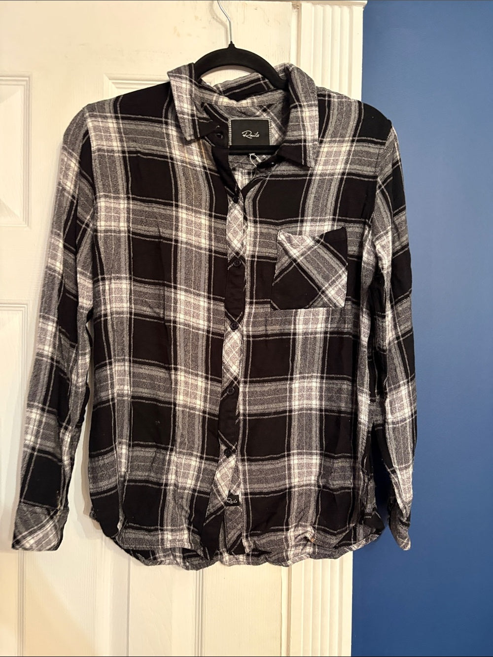 Rails Hunter Plaid Shirt In Midnight Snow - size M 🌟 - Image 4