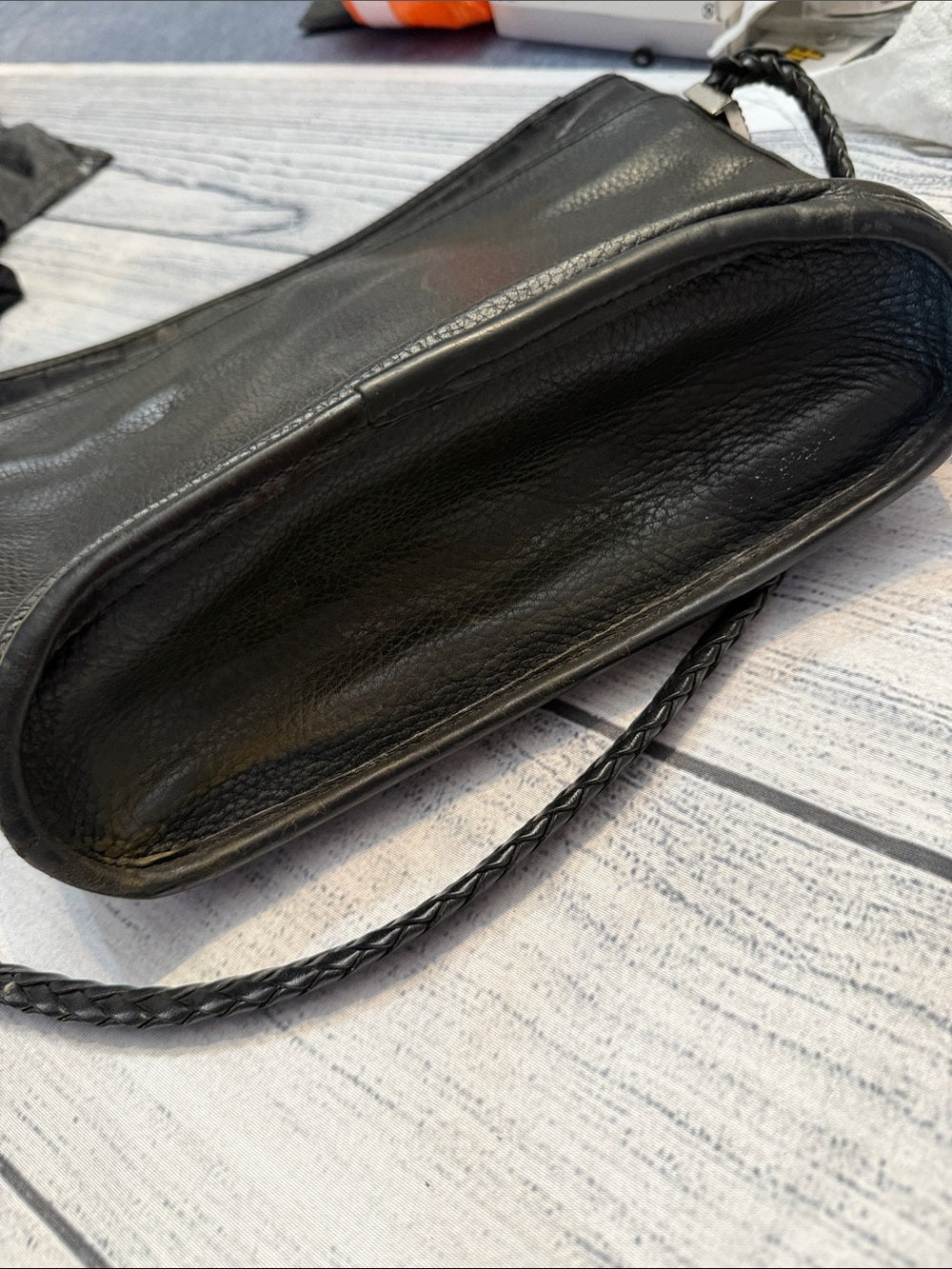 Brighton Purse Black Pebble Croc Silver Heart Shoulder Bag Vintage 🌟 - Image 7