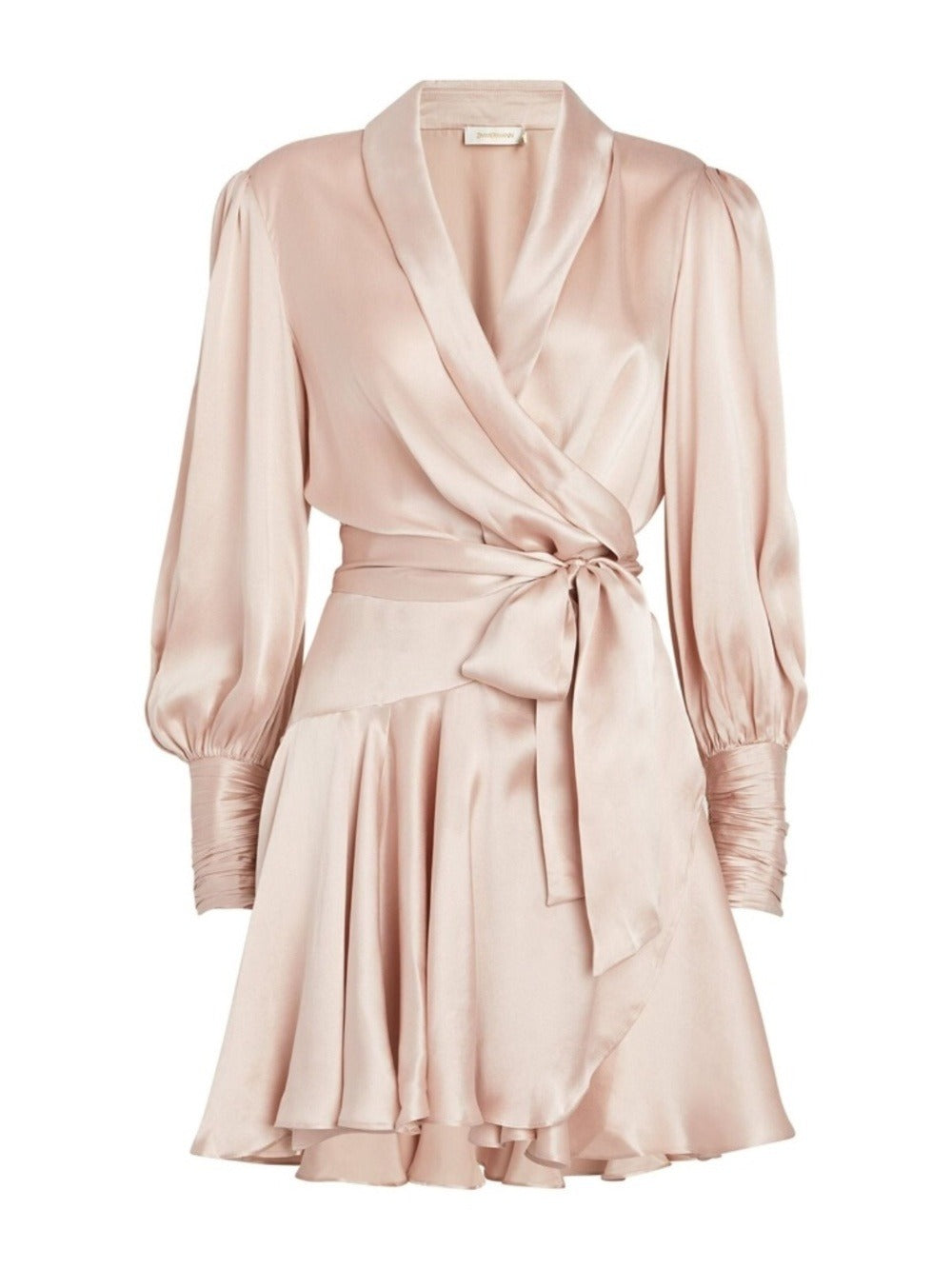 ZIMMERMANN pale pink petal Silk Wrap Mini Dress - size small 🌟 - Image 1