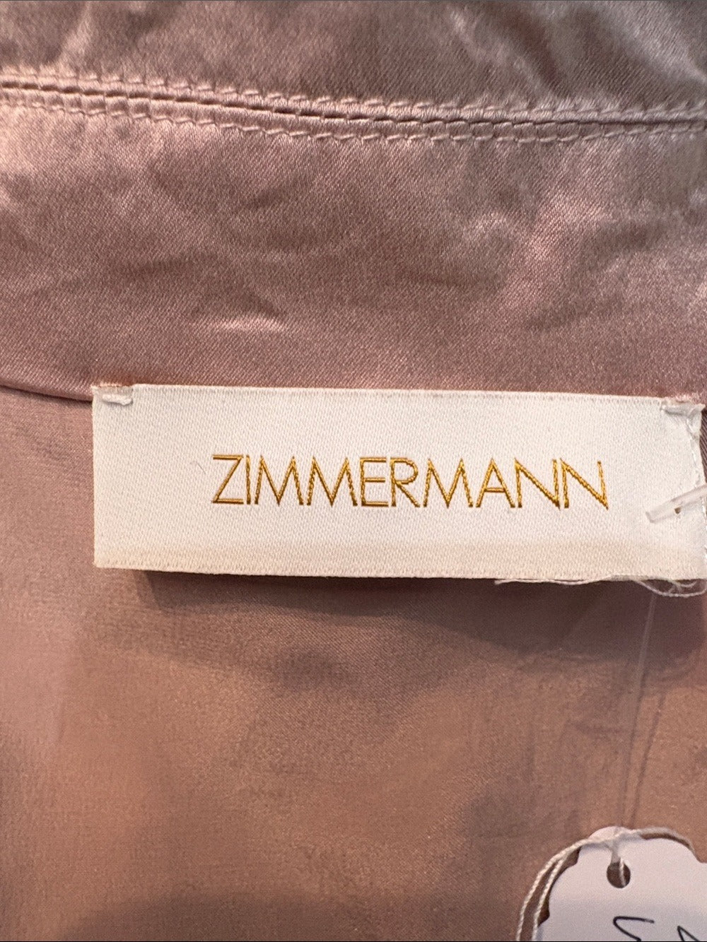 ZIMMERMANN pale pink petal Silk Wrap Mini Dress - size small 🌟 - Image 4
