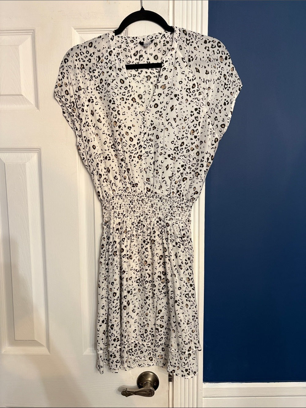 Rails Karla Mini Dress in White Mocha Leopard - size XS - Image 6