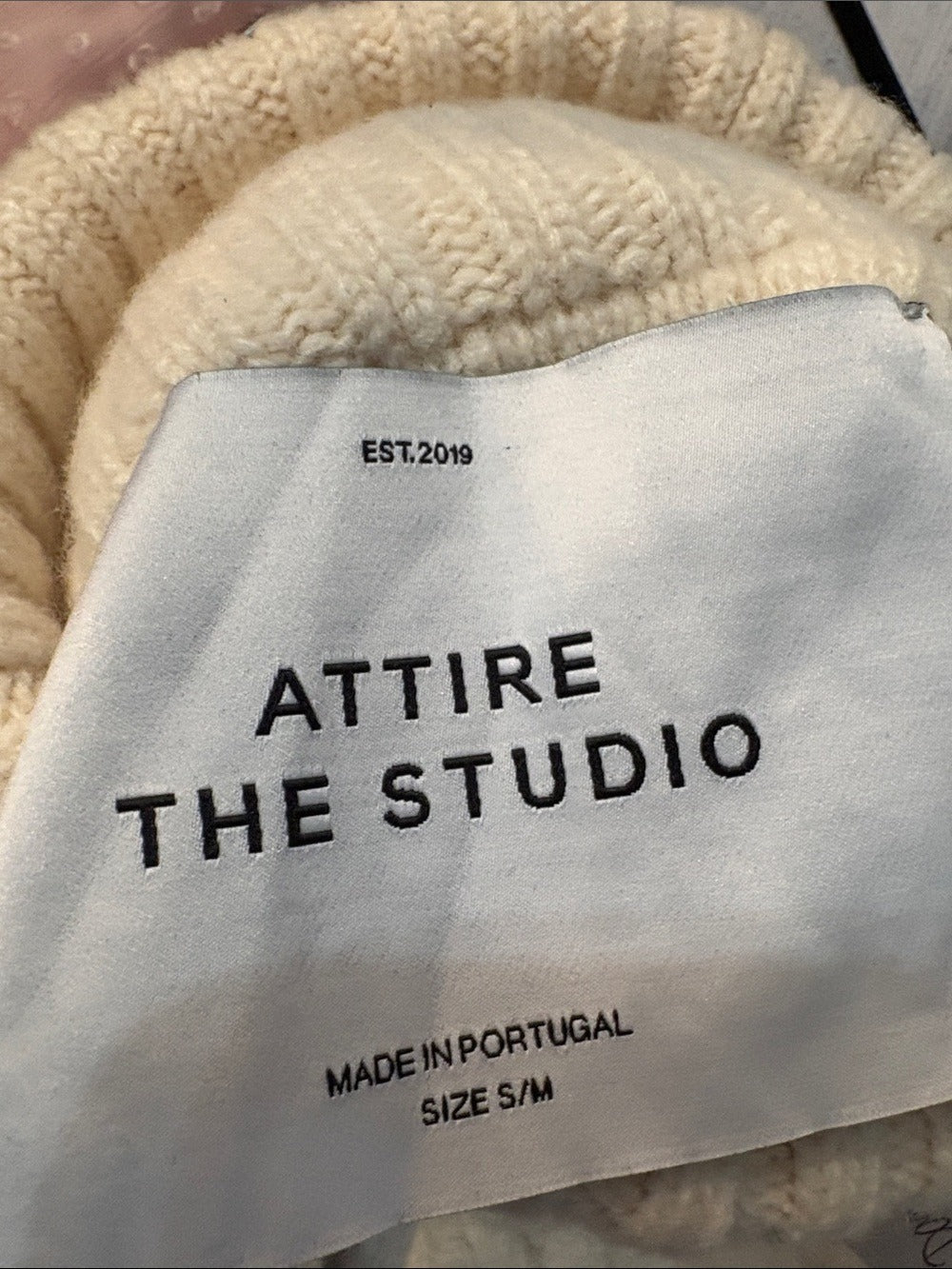 Attire the studio Turtleneck ivory wool Sweater - size small 🌟 - Image 3
