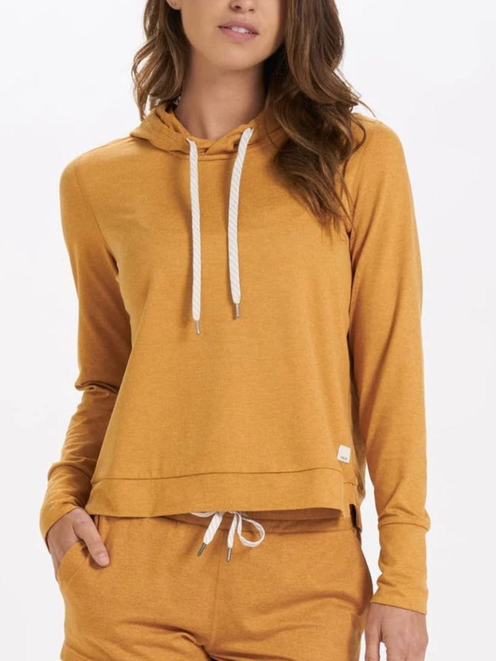 Vuori Women's Halo Essential Hoodie Flax Heather - size small - Image 1