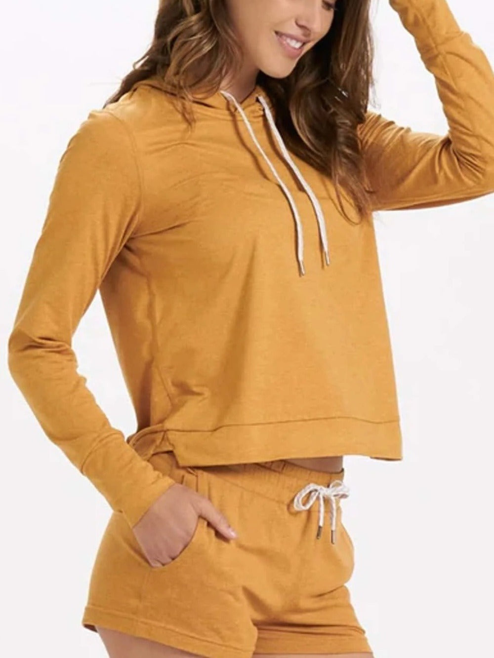 Vuori Women's Halo Essential Hoodie Flax Heather - size small - Image 2