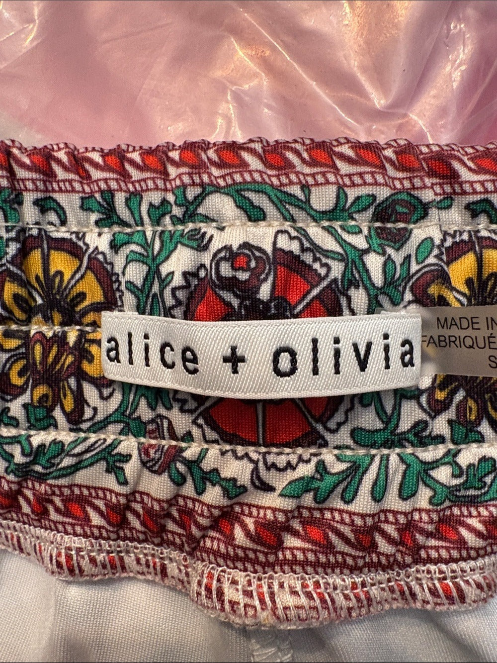 ALICE + OLIVIA Floral Polyester Jogger Track Pants Pockets - Image 4