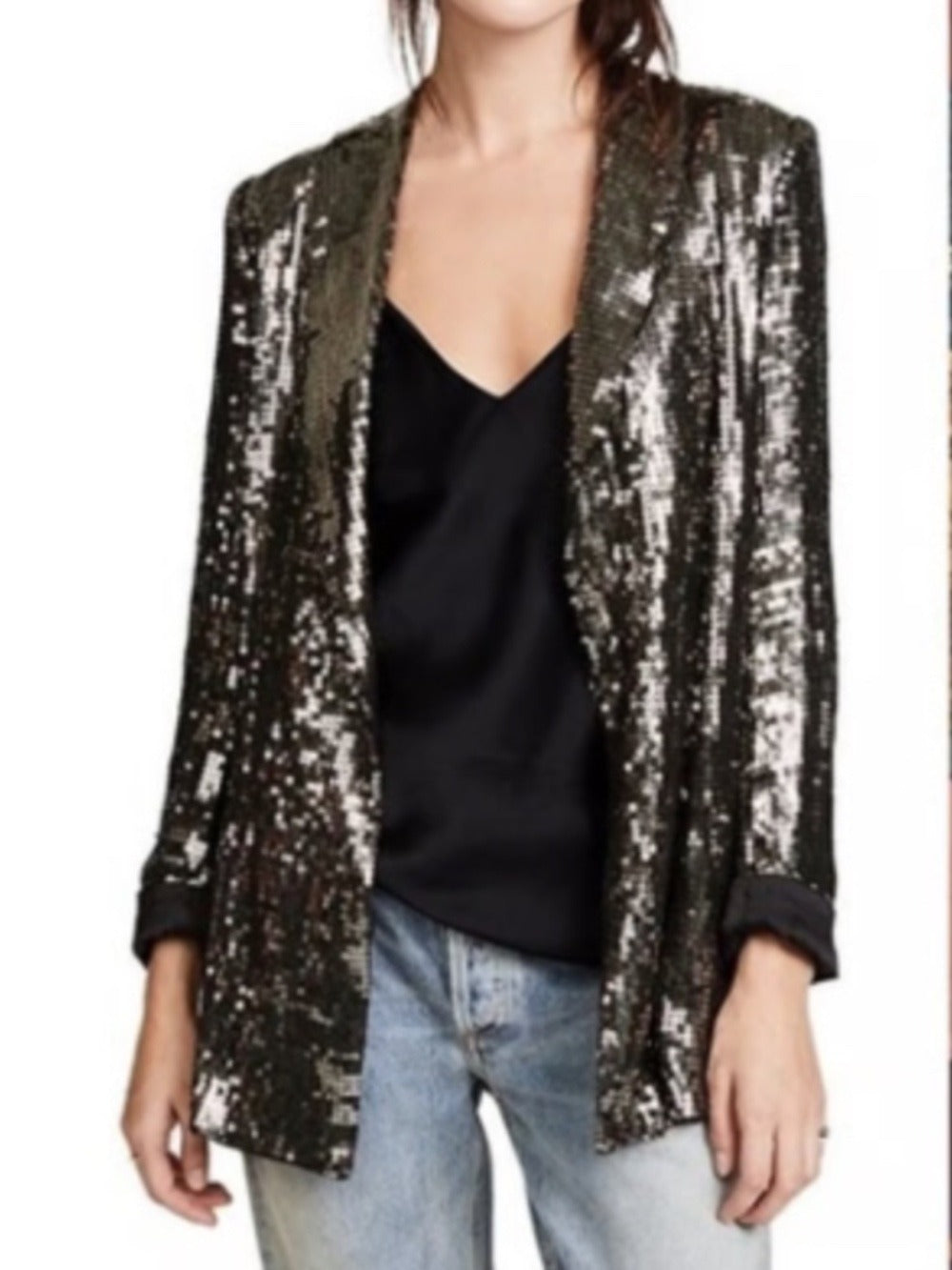 Alice + Olivia Oversized Sequin Gold Blazer - S 🌟 - Image 1