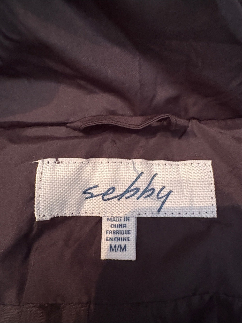 Sebby Women's Short Hooded Puffer Jacket - Black - size M - NEW - Image 4