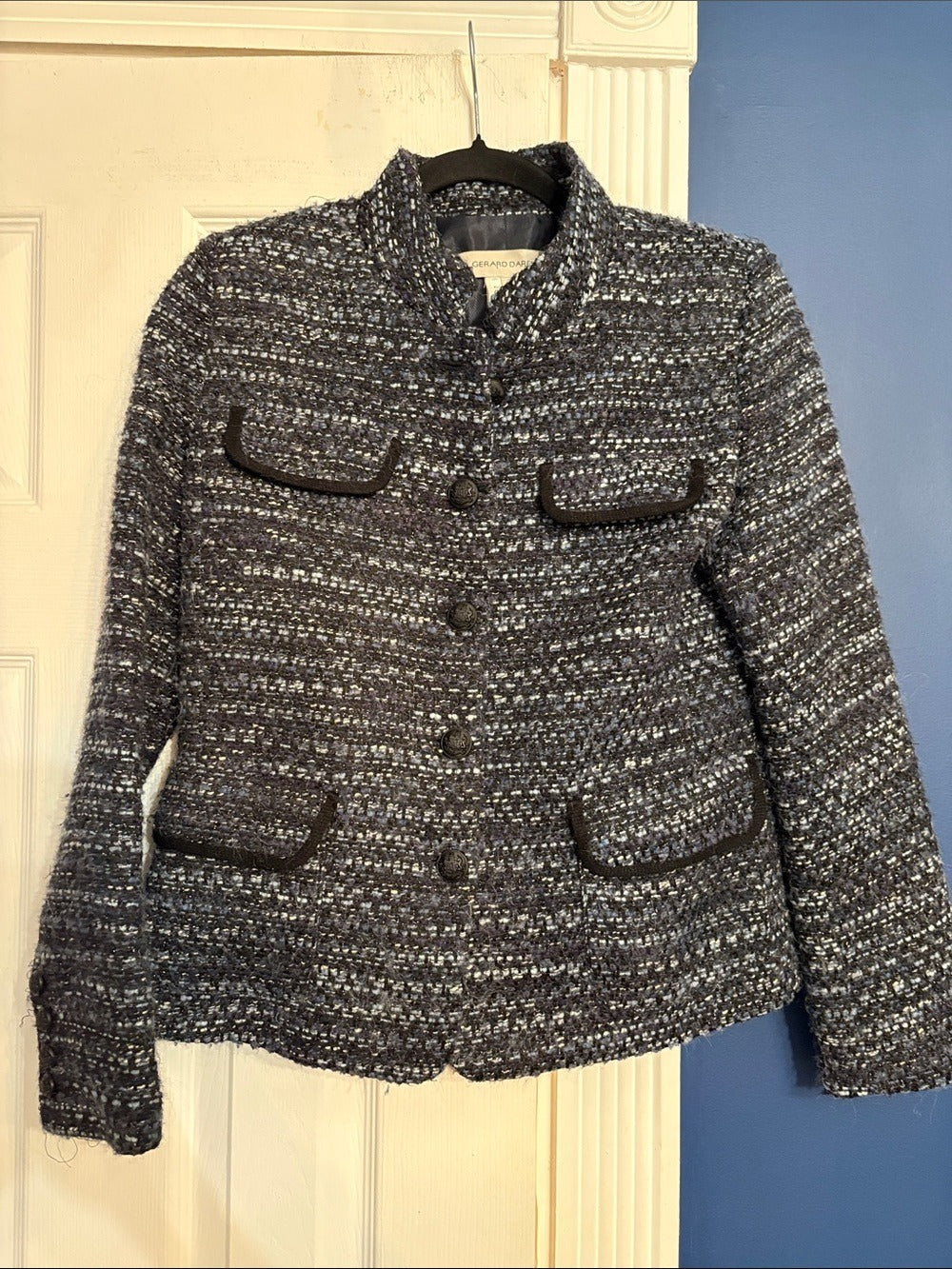 Gerard Darel wool blend tweed jacket - size 36 (small) - Image 4