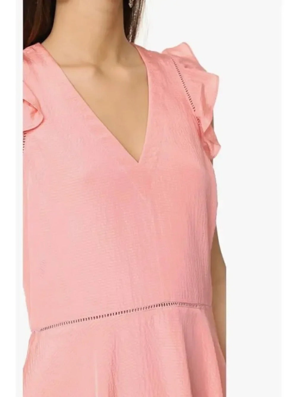 Rebecca Taylor Silk Flutter A-Line Dress - size 6 - Image 3