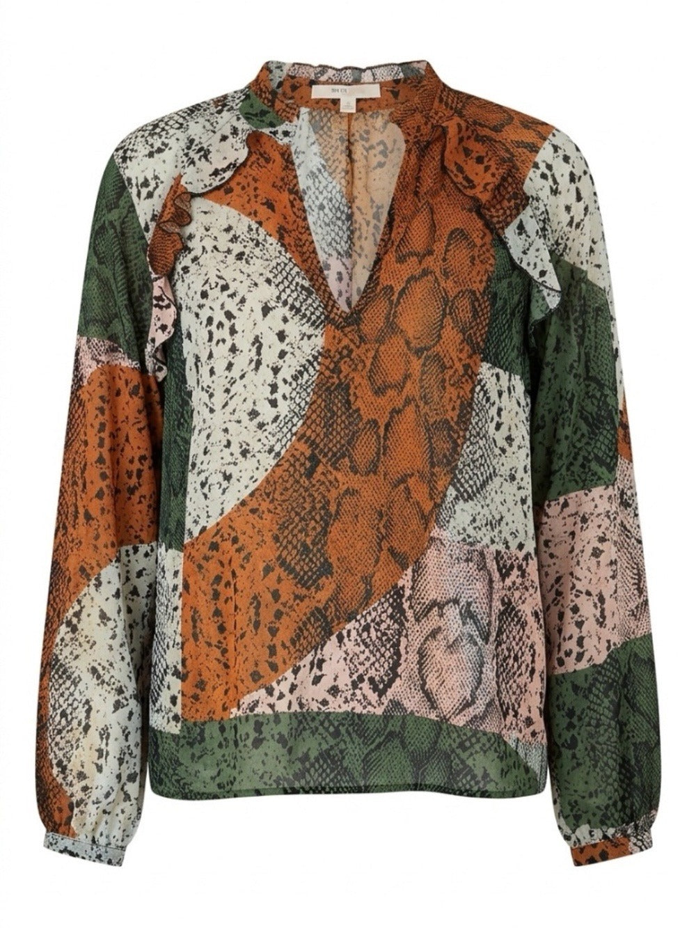 Hutch skin print sheer blouse - size Large - Image 1