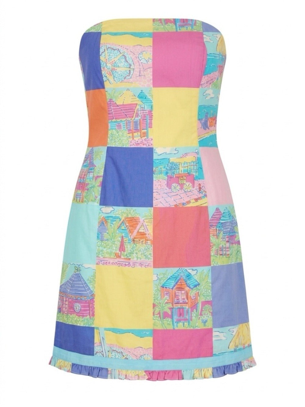 Lilly Pulitzer Moxie Multi Compass Patch Resort Vintgae Dress - size 2 - Image 1