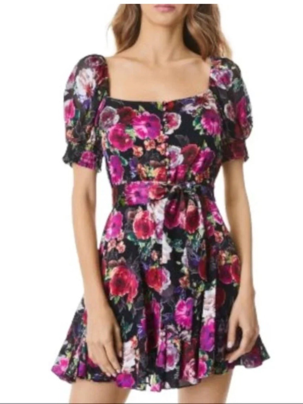 Alice + Olivia Mina Puff-Sleeve Godet Dress - 4 🌟 - Image 2
