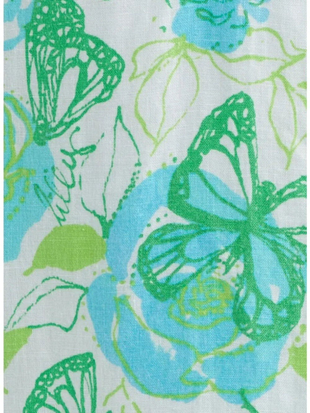 Lilly Pulitzer Mialeigh Linen Monarch Rose Floral Butterfly Tunic Dress - size M - Image 5