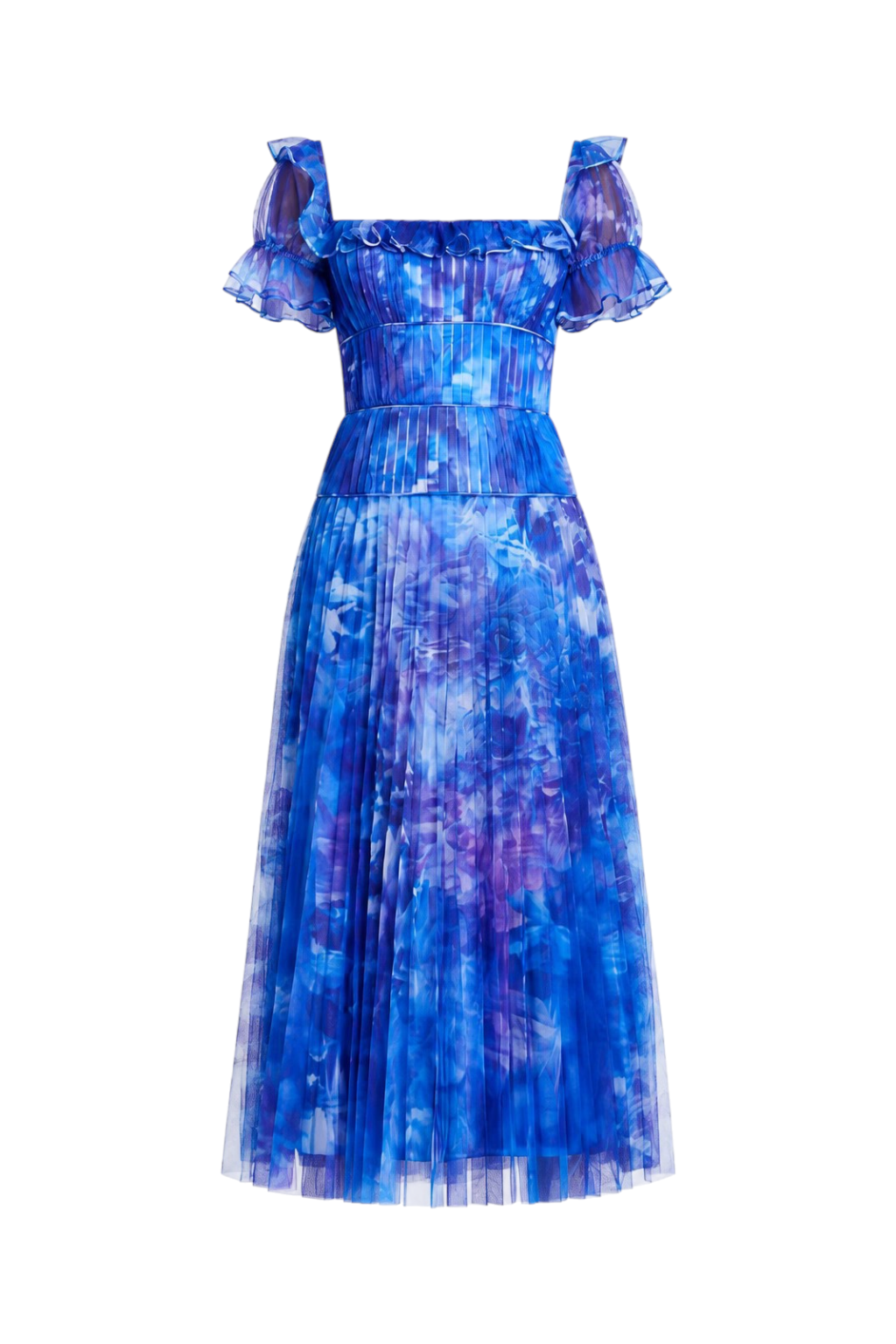 Marchesa Notte Pleated Chiffon Dress - 4 - Image 1