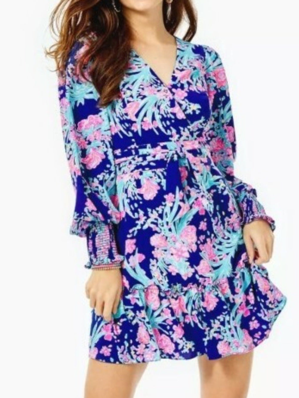 Lilly Pulitzer Rosie Stretch Dress Corsica Blue Toucan Party - size 8 - Image 3