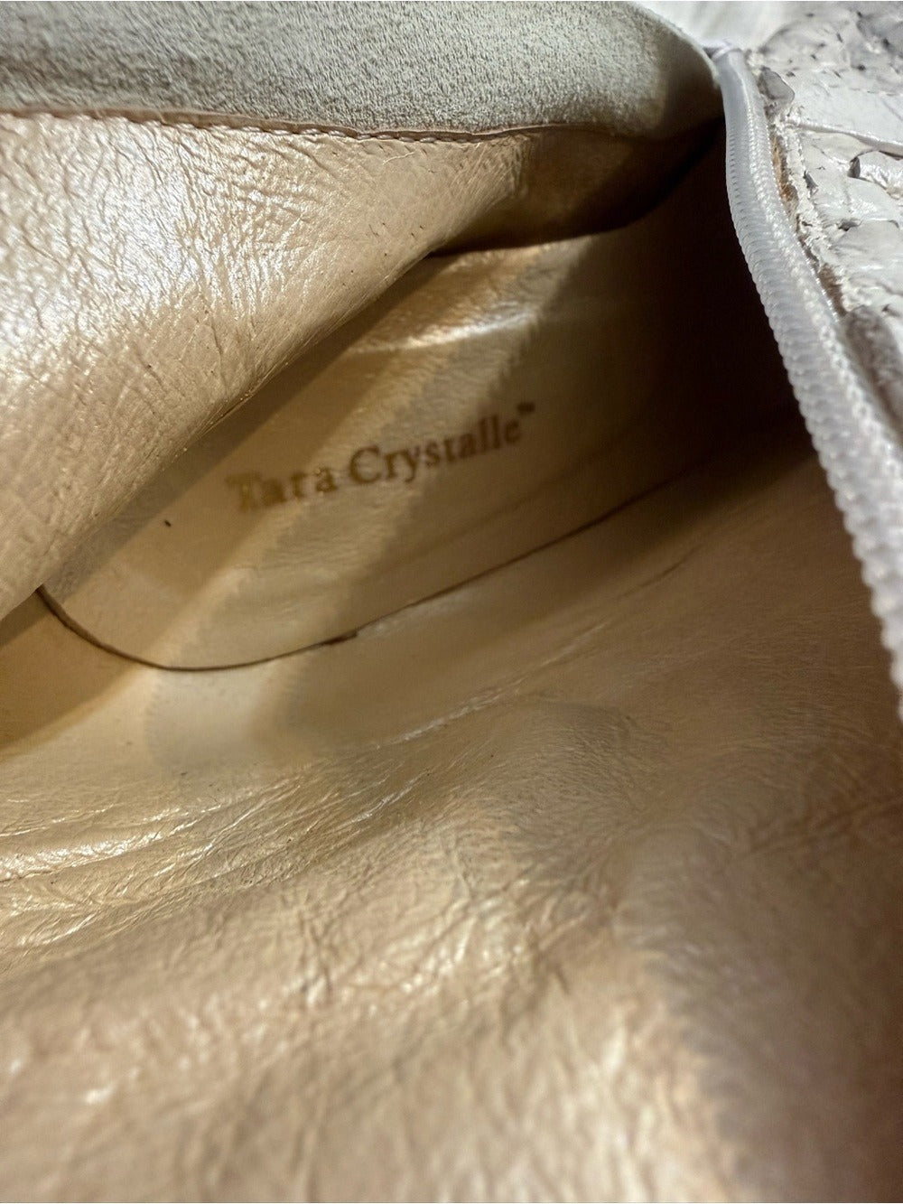 Tara Crystalle white heel boots - size 38 (US 8) 🌟 - Image 4