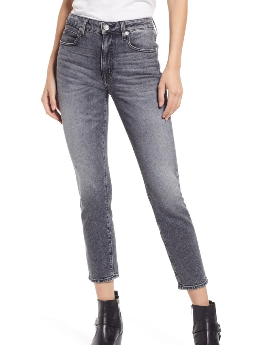 SLVRLAKE Denim Lou Lou High Waist Slim Jeans River Moon Grey - size 27 🌟 - Image 1