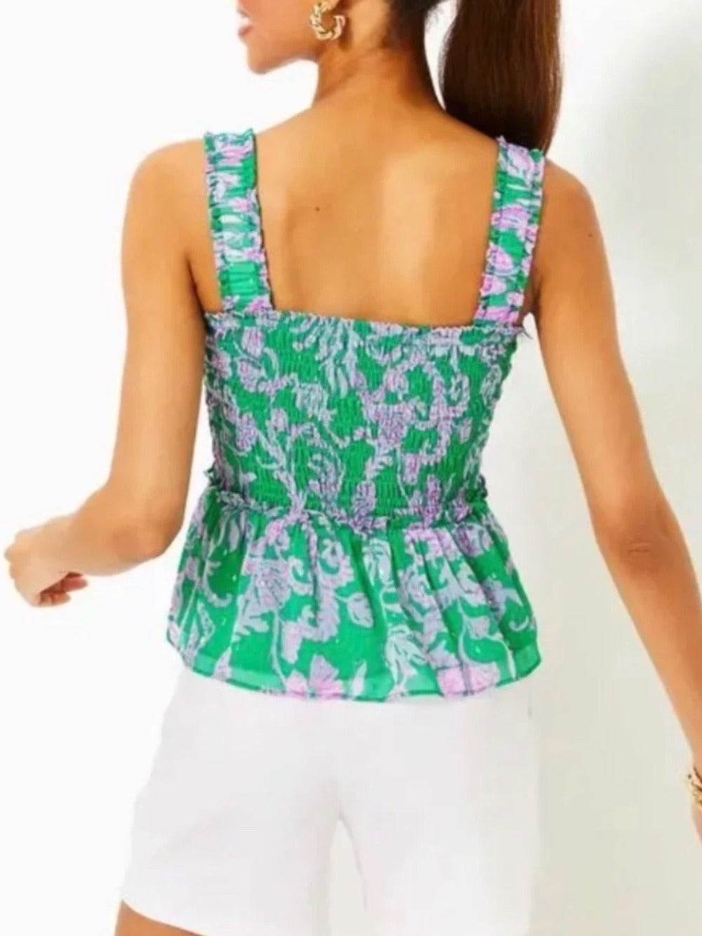 Lilly Pulitzer Hadley Smocked Top - M 🌟 - Image 2