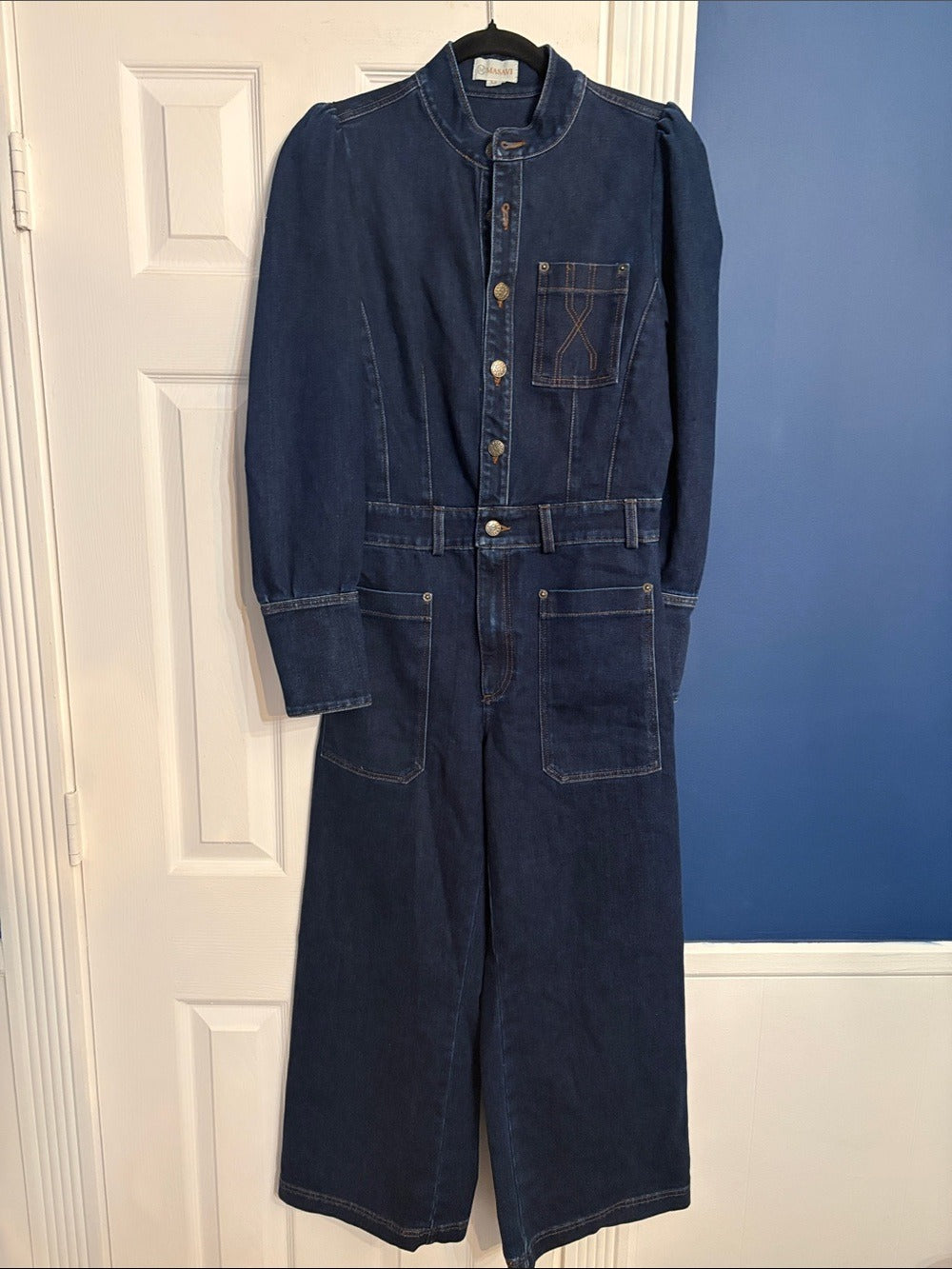 Masavi jean long sleeve jumpsuit - size M - Image 5