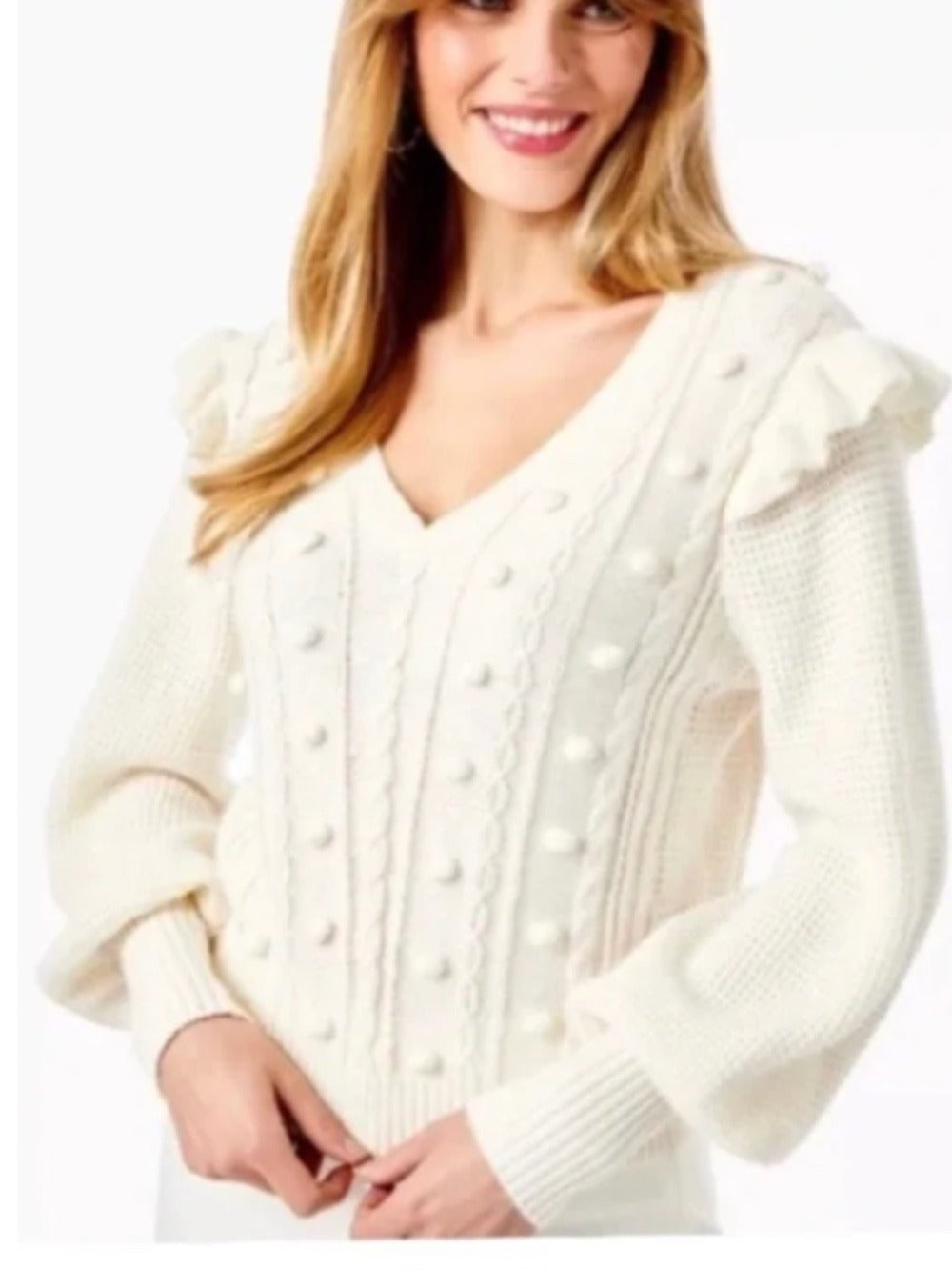Lilly Pulitzer Greta Pom Pom Sweater - XL 🌟 - Image 1