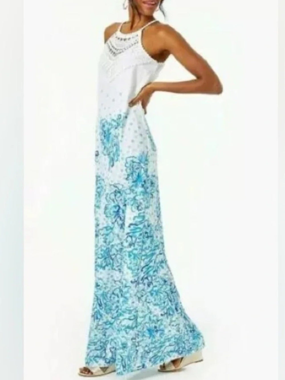 Lilly Pulitzer Pearl Soft Maxi Resort White/ Karma Camellia - size 4 - Image 2