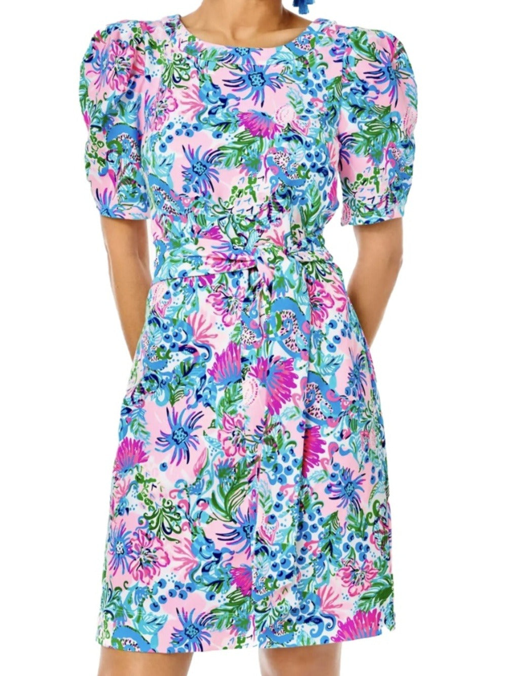 Lilly Pulitzer Harriet Mandevilla Baby Paradise Petals Terry Dress - size M 🌟 - Image 3