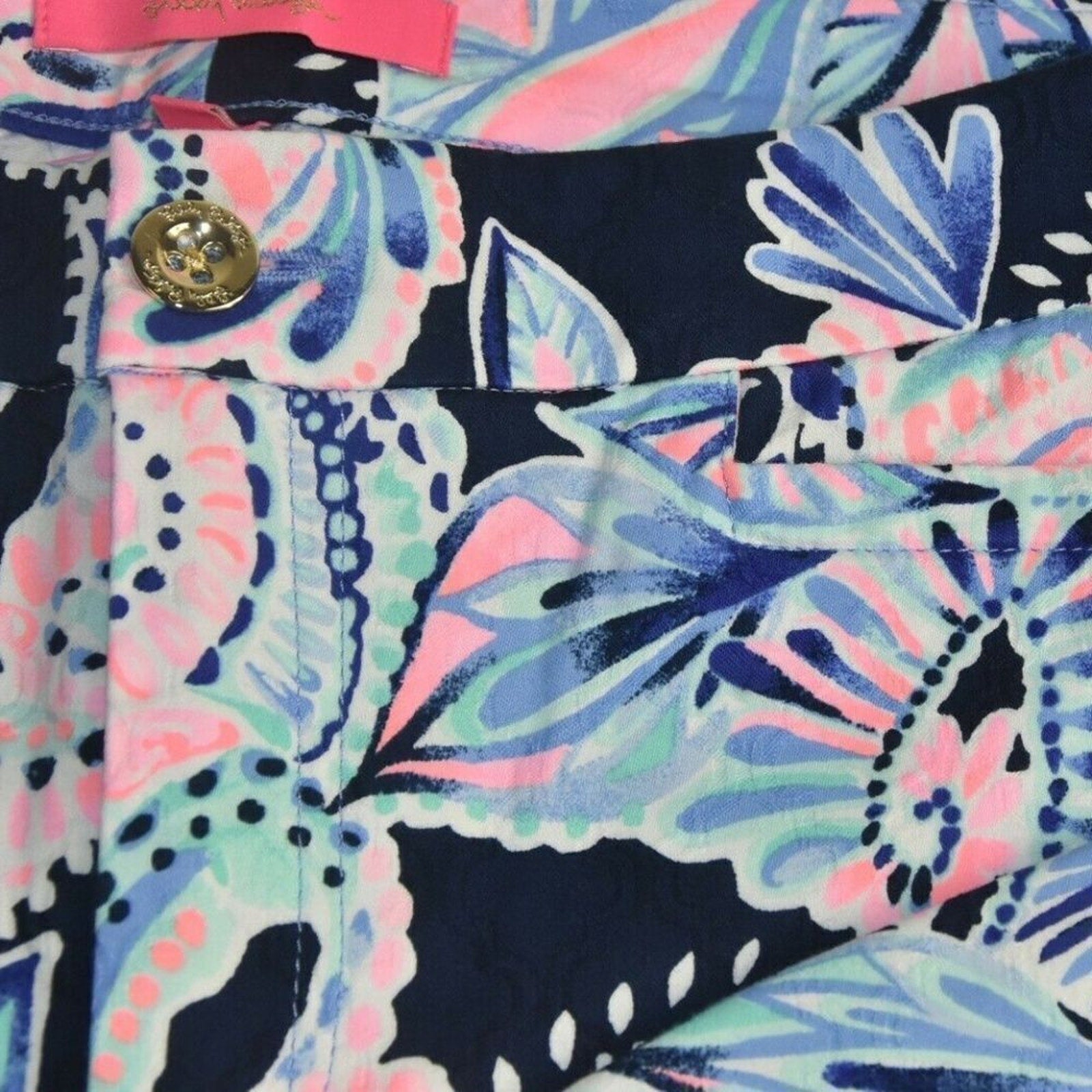 NWT Lilly Pulitzer KELLY High RISE SKINNY ANKLE PANTS High Tide Navy - size 6