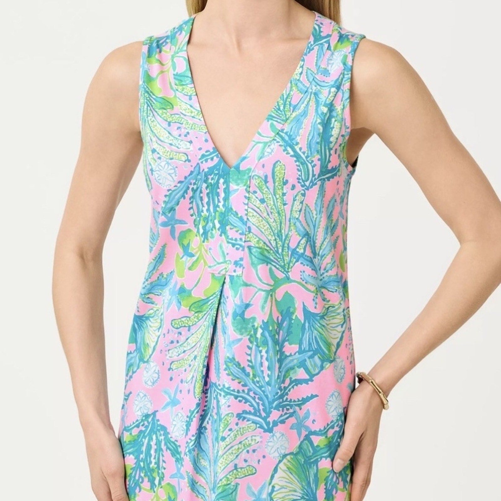 Lilly Pulitzer Amina Swing Dress Mandevilla Baby Hip Natic - size small