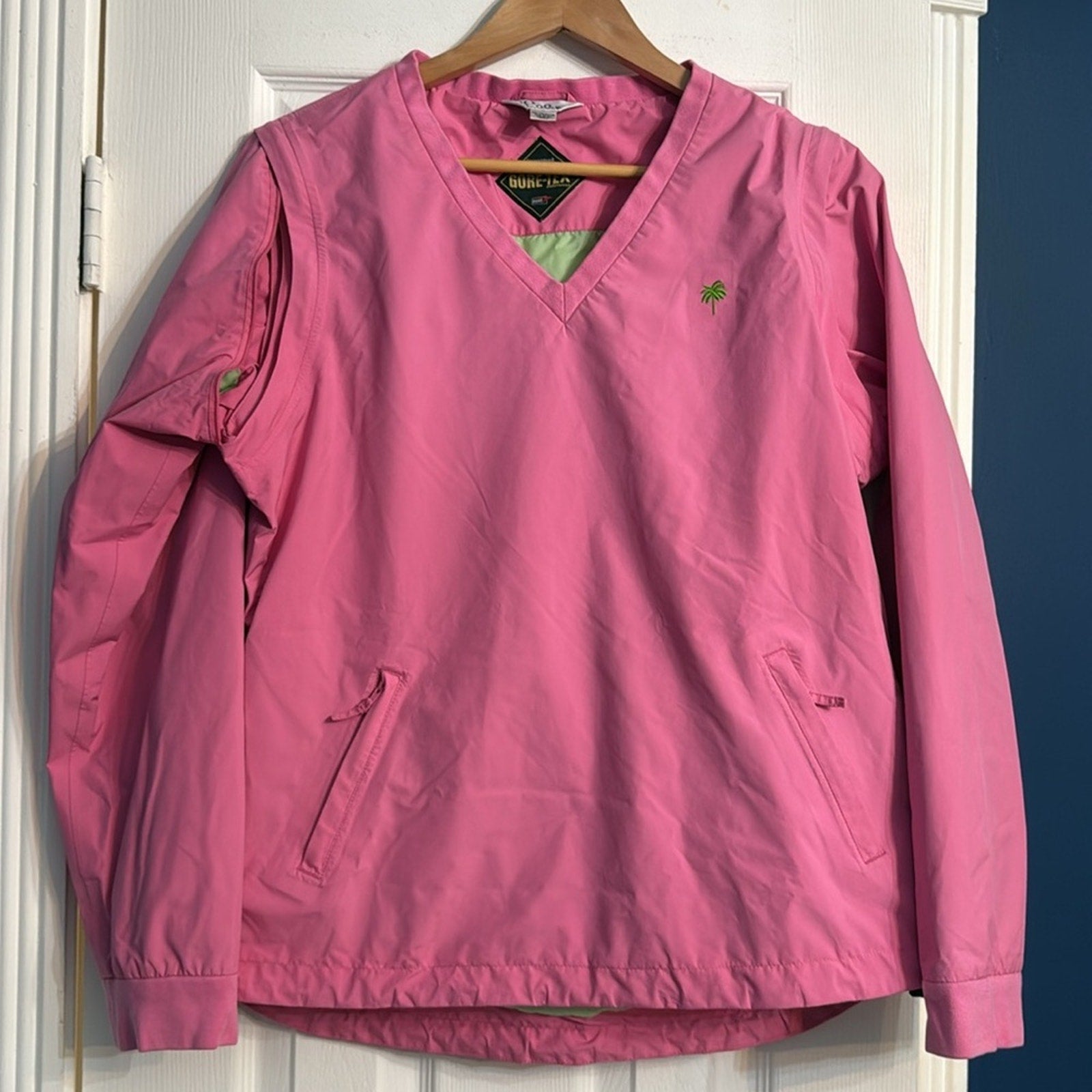 Lilly Pulitzer vintage white label V neck vest windbreaker - size large
