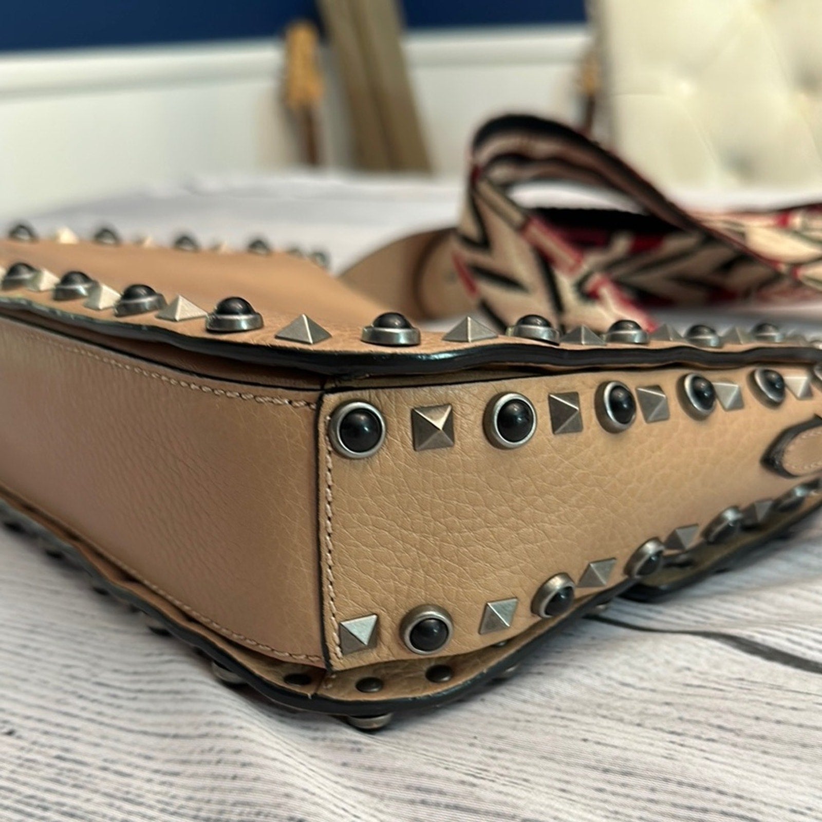 Valentino Garavani Cream and Pink Crossbody Bag