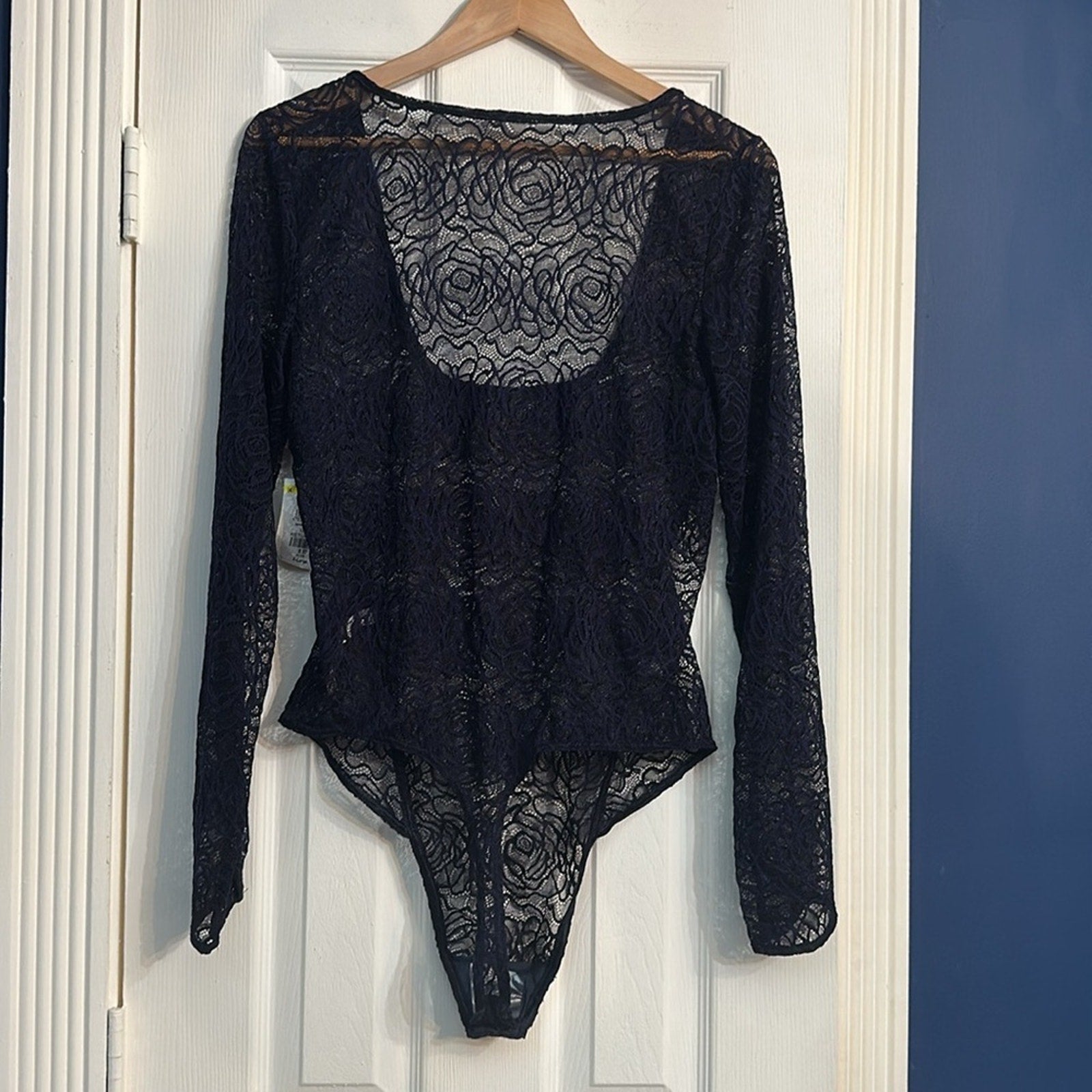Free People NEW Intimately Free In My Head Rose Lace Bodysuit - size XL