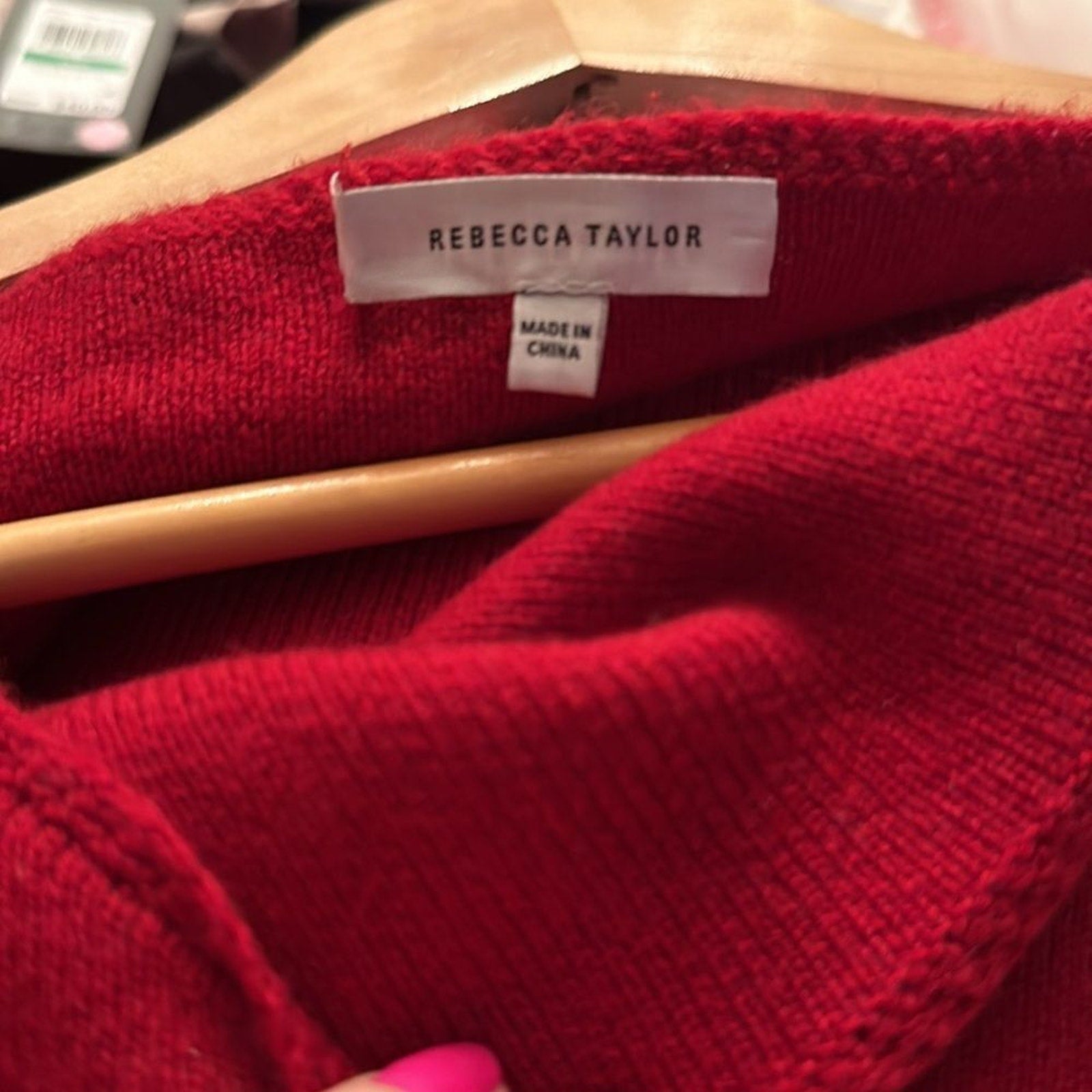 NEW REBECCA TAYLOR Double Faced Cashmere Sweater - size XL