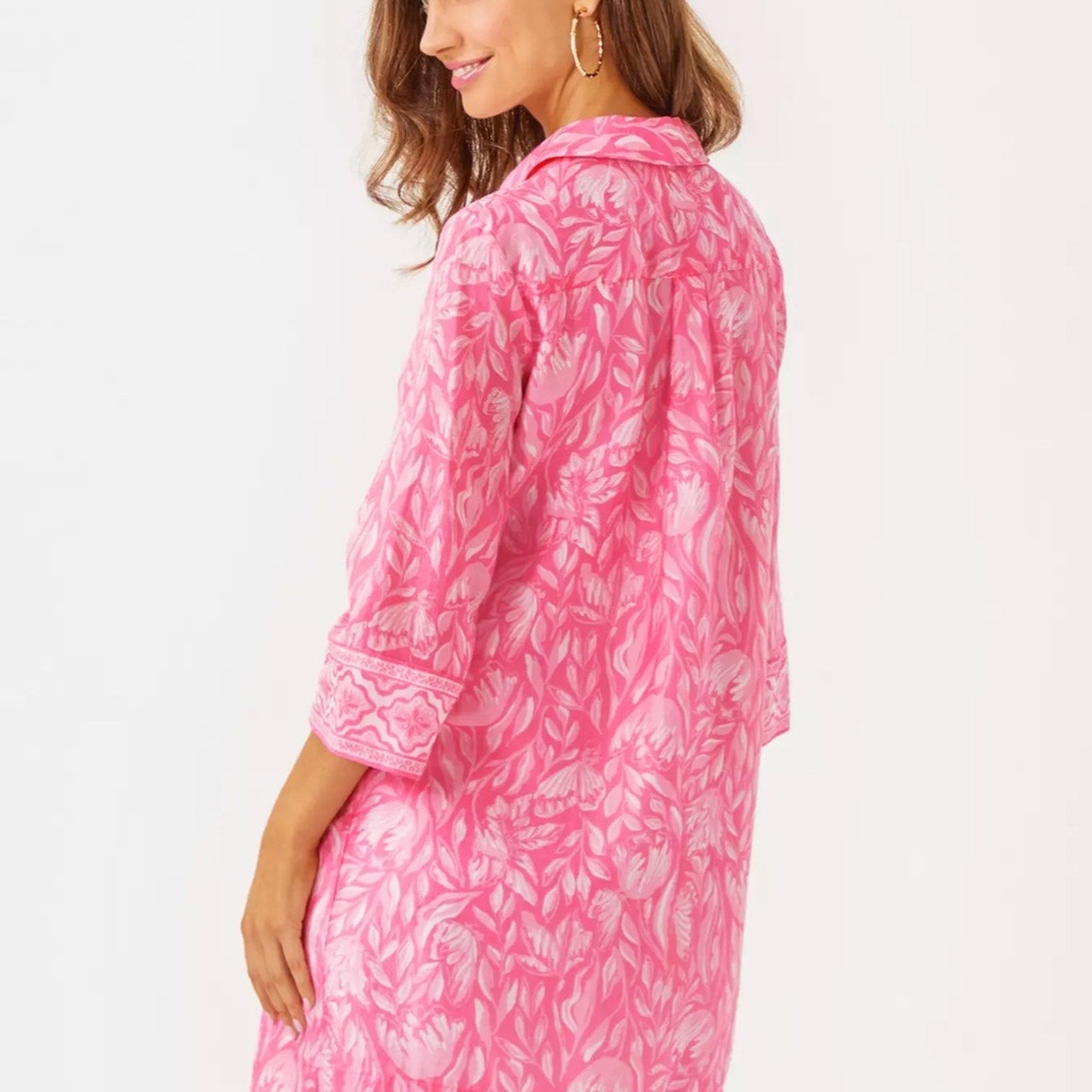 NEW Lilly Pulitzer Daphnie Tunic Dress in Rousseau Pink Tulip to Tango Engineer - size 16