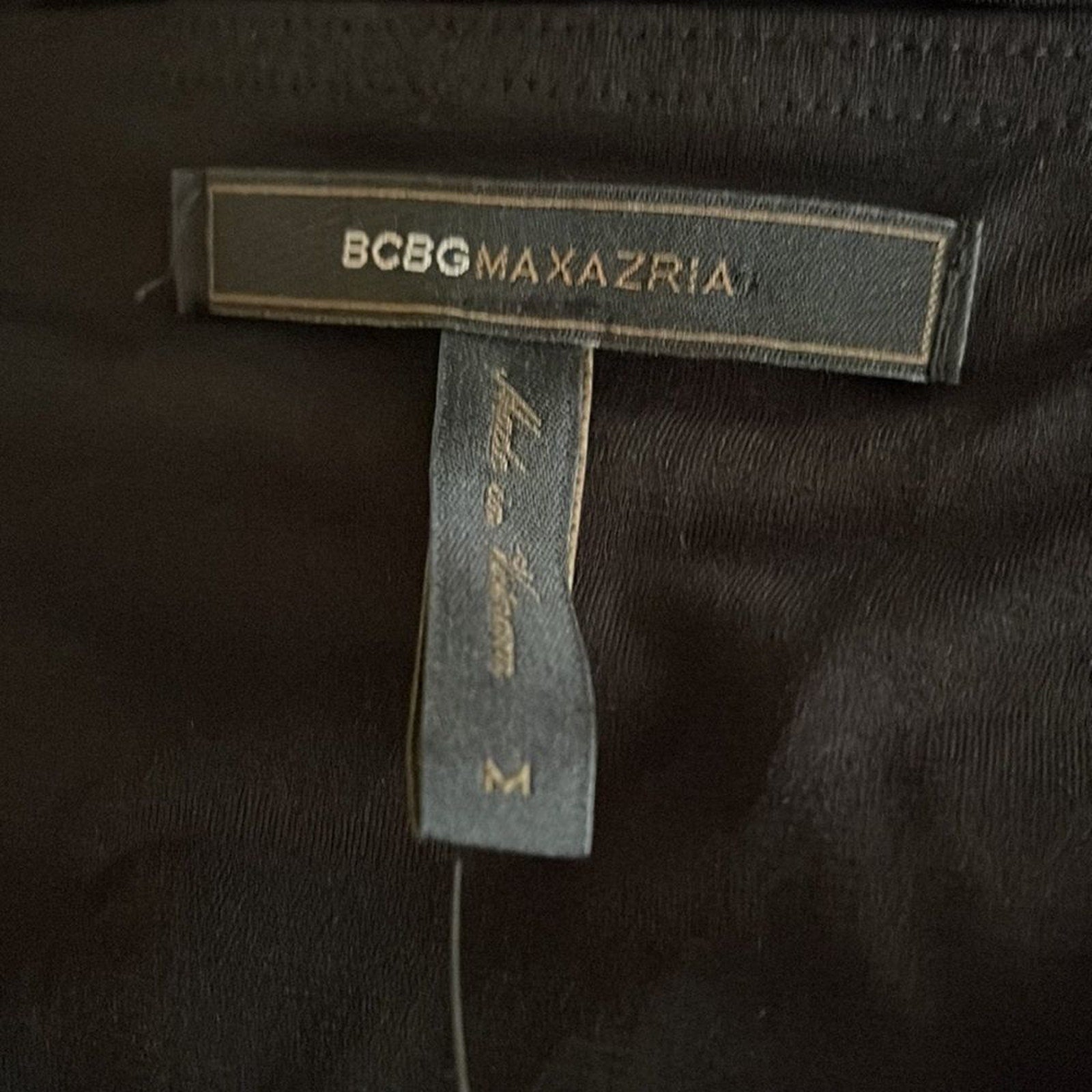 NWT BCBGMAXAZRIA Ruched Sheat Casual Black Dress - size M