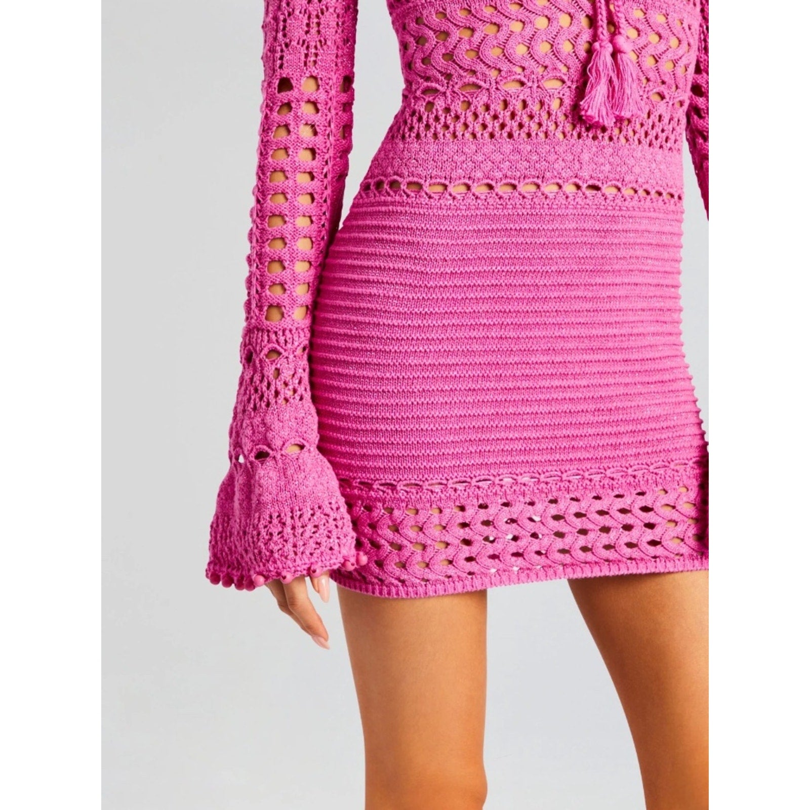 Retrofete PEONY KNIT CROCHET DRESS - size small