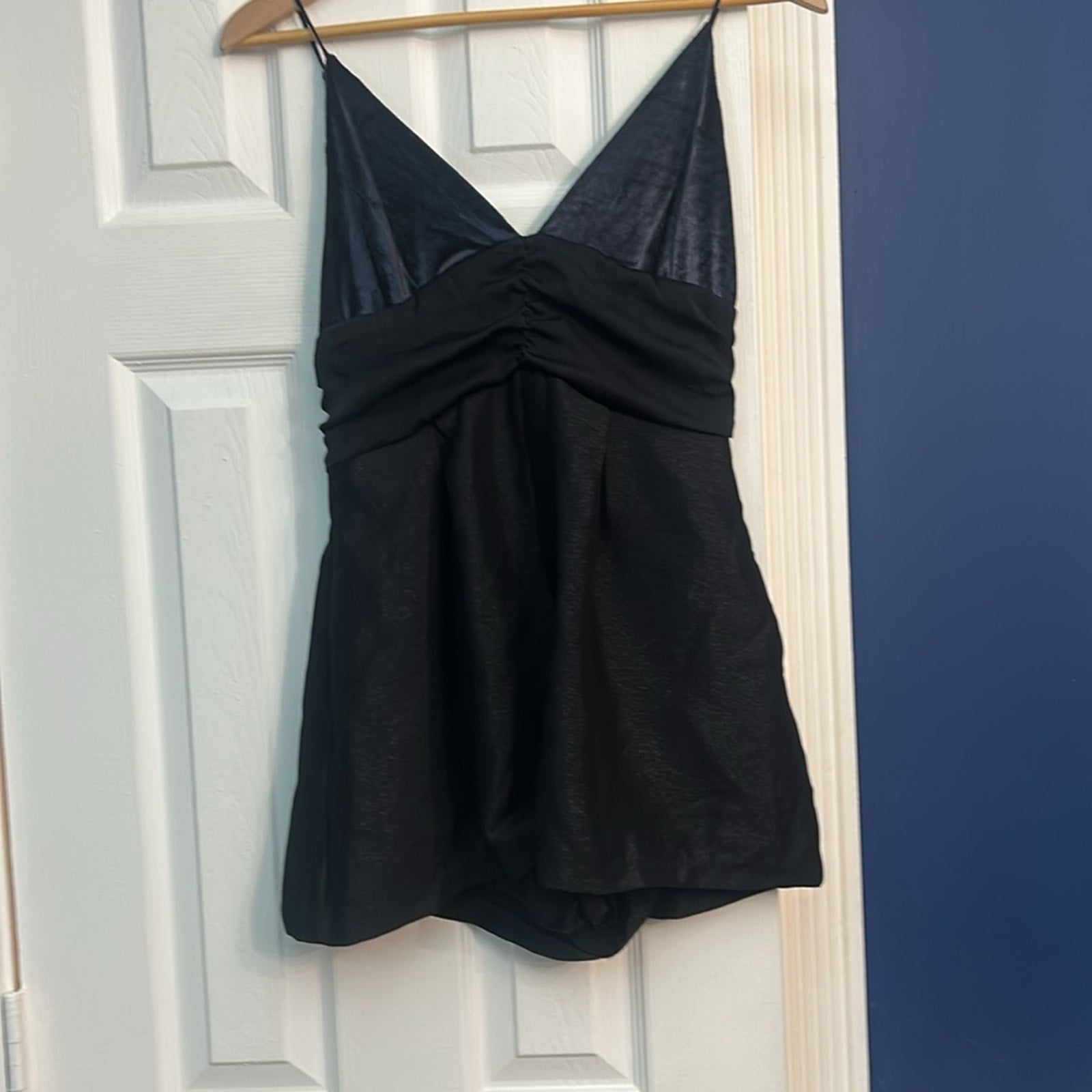 FREE PEOPLE SKYLIE SAYLOR MINI ROMPER JUMPSUIT IN BLACK - size 6