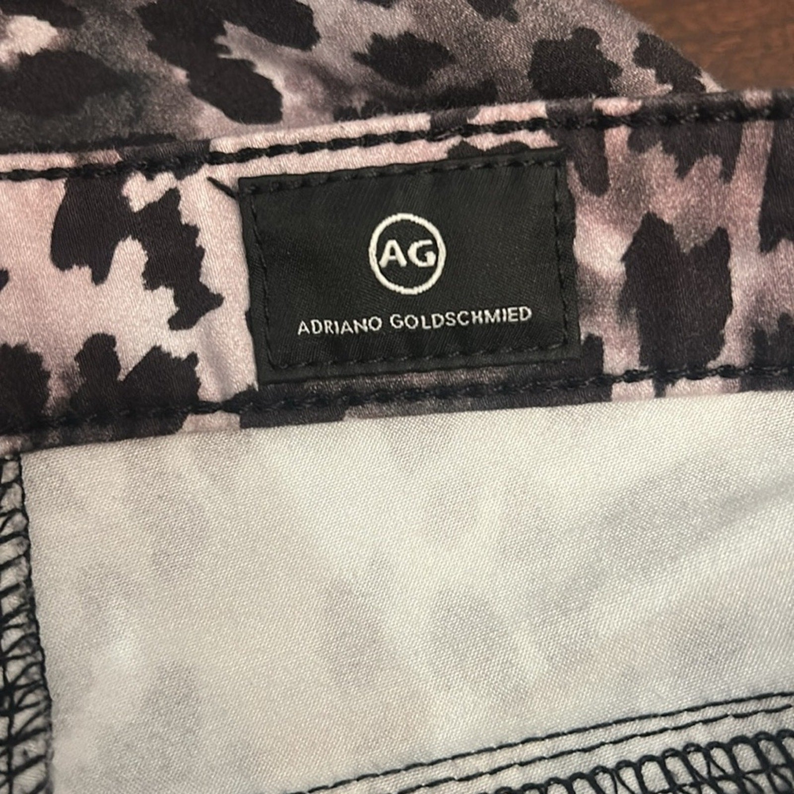 AG Adriano Goldschmied Prima Ankle Cigarette Leopard Stretch Jeans size 27