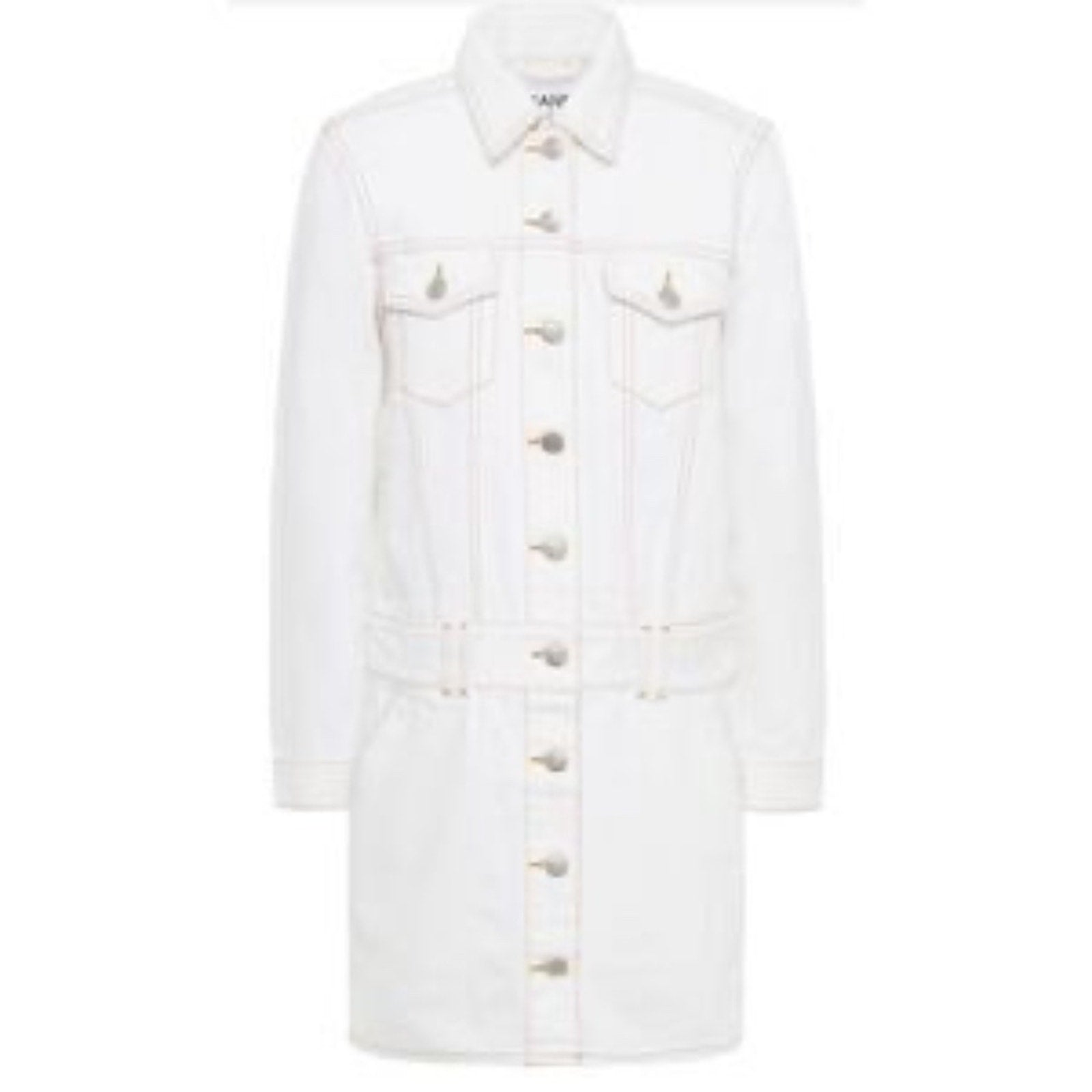 GANNI White Denim Mini Dress - size M