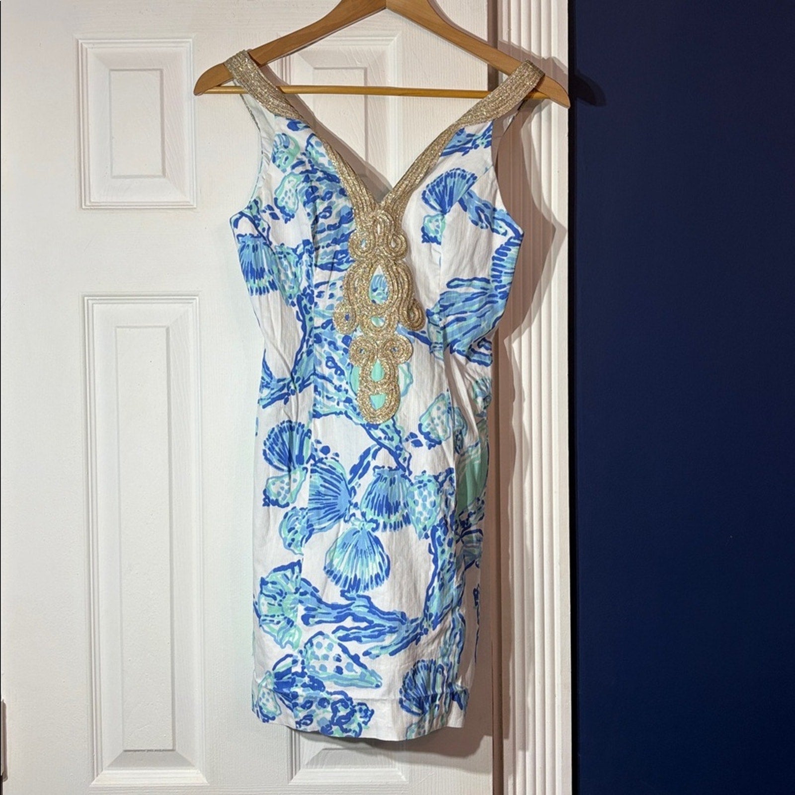 LILLY PULITZER Emery Shift Dress Resort White Barefoot Princess - size 00